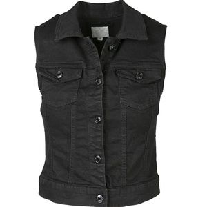 Black Denim Vest - NEW!